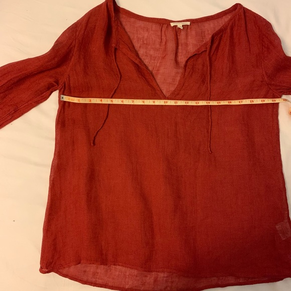 Eileen Fisher Linen Peasant Blouse Size M - Picture 8 of 8